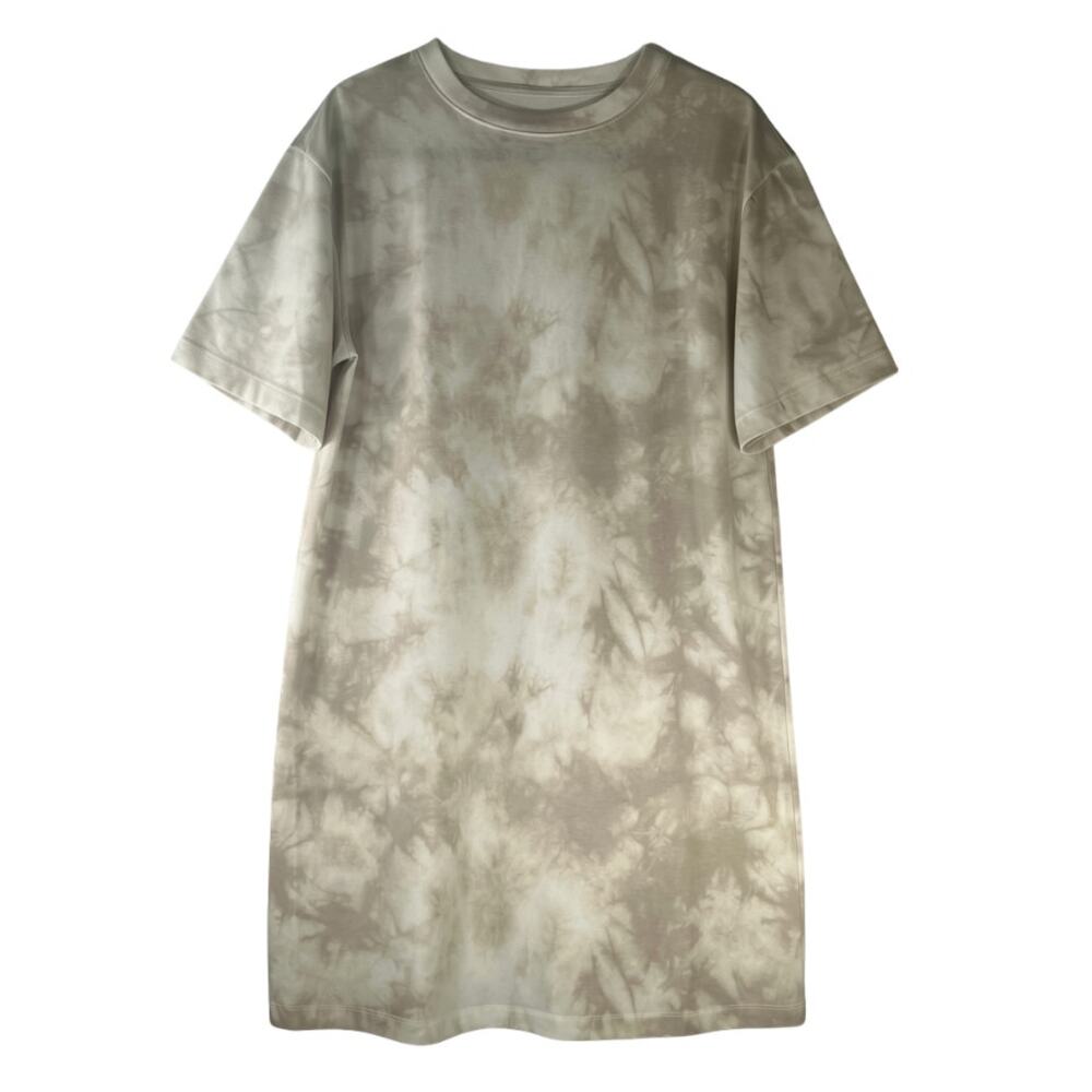 A New Day Tan Cream Tie Dye T-Shirt Dress Size XS